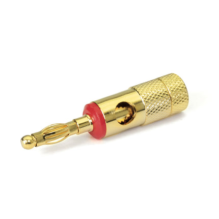 Dynavox Banaanstekker male - Klemcilinder - Verguld - Rood