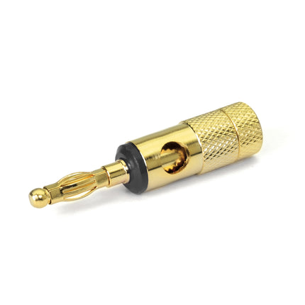 Dynavox Banaanstekker male - Klemcilinder - Verguld - Zwart