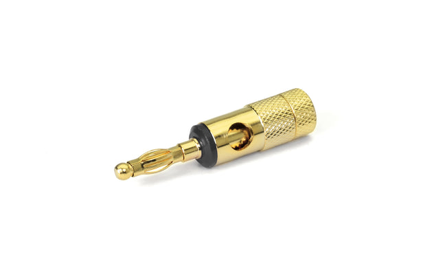 Dynavox Banaanstekker male - Klemcilinder - Verguld - Zwart