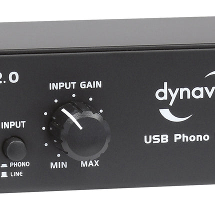 Dynavox UPR-2.0 USB pick up voorversterker zwart