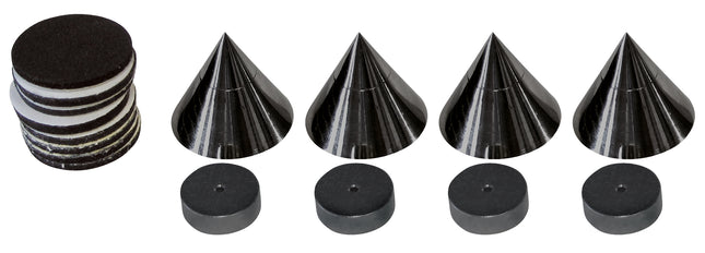 Dynavox spikes 4 stuks in het zwart