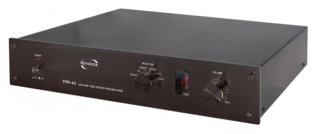 Dynavox TPR-43 buis voorversterker met phono MM/MC ingang zwart