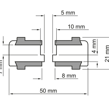 Dynavox aluminium voeten 4-delig - zwart