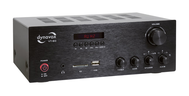 Dynavox VT-80 versterker met bluetooth en USB 4 kanaals met A/B schakeling 160 watt