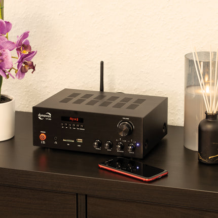 Dynavox VT-80 versterker met bluetooth en USB 4 kanaals met A/B schakeling 160 watt