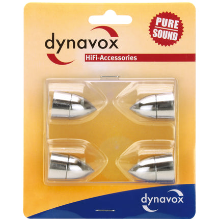 Dynavox spikes 4 delig in de kleur chrome