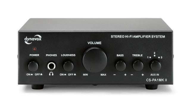 Dynavox CS-PA1 MK2 kleine versterker 60 watt in het zwart