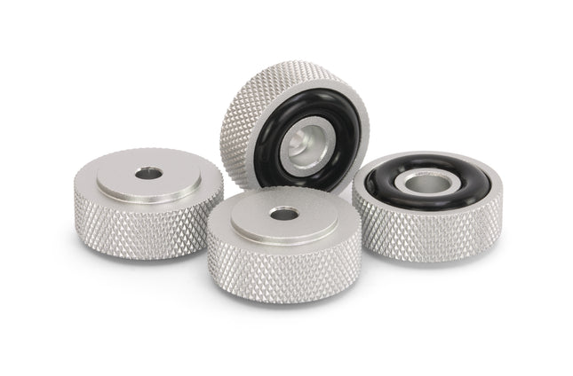 Dynavox aluminium voeten 4 delig - zilver