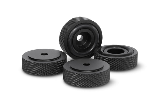 Dynavox aluminium voeten 4 delig zwart