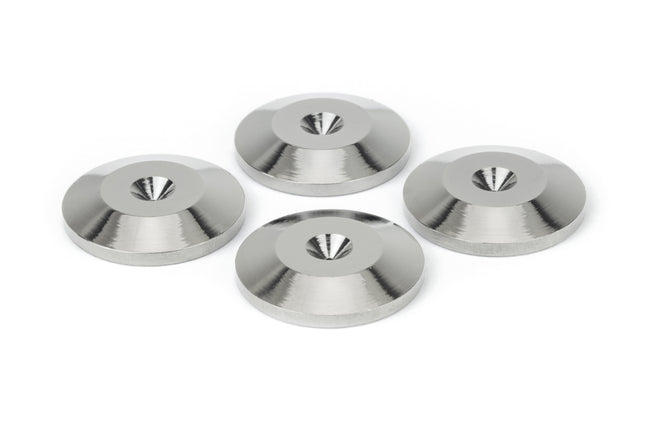 Dynavox set van 4 stuks spike ringen - zilver