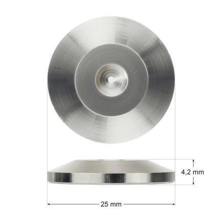 Dynavox set van 4 stuks spike ringen - zilver